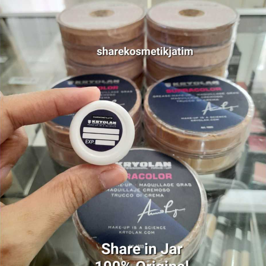 (Share in Jar) Kryolan Supracolor Foundation Krayolan Supra Color 1W 2W 3W 4W 5W Natural Beige Ivory