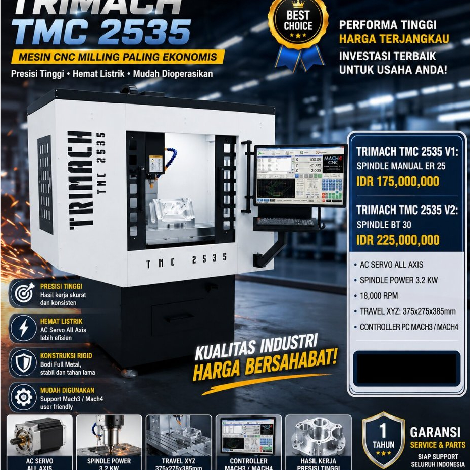 MESIN CNC MILLING TRIMACH TMC 2535 V2