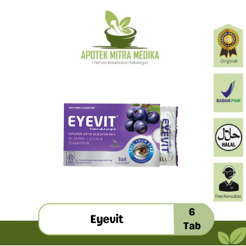 Eyevit Tablet Vitamin Mata / Memelihara Kesehatan Mata Dewasa - 6 Tablet
