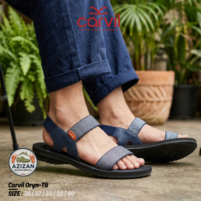Carvil Oryn - L Sandal Gunung Spons Tali Flat Wanita Remaja Carvil ORIGINAL