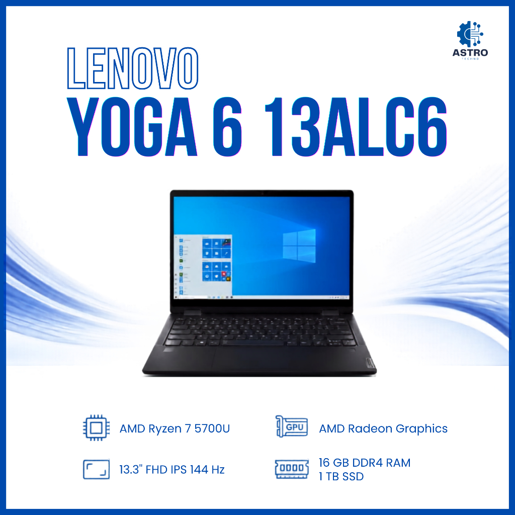 LENOVO Yoga 6 13ALC6 | Ryzen 7 5700U 16GB 512GB SSD FHD Windows 11