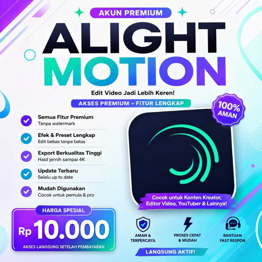 Alight Motion Premium Private 1 Tahun Murah Bergaransi