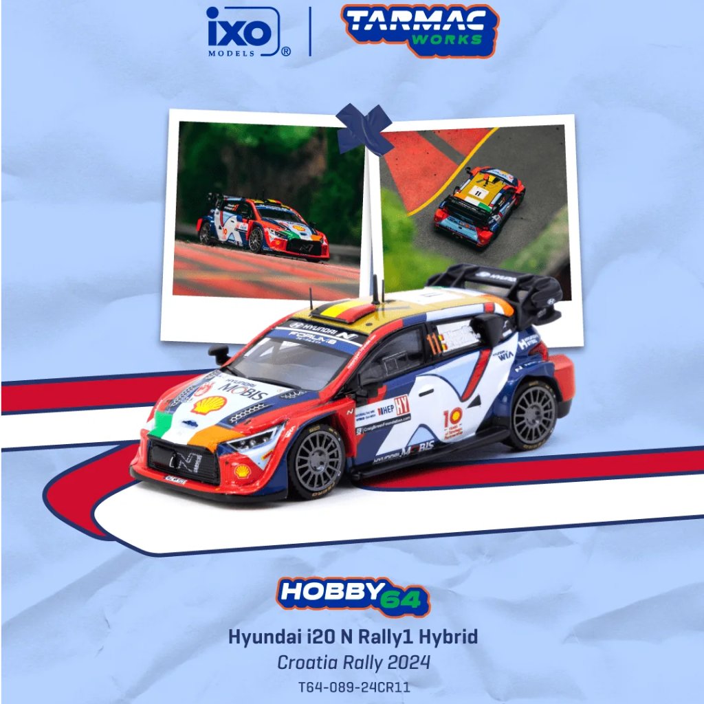 TARMAC WORKS 1/64 HYUNDAI I20 N RALLY1 HYBRID - CROATIA RALLY 2024