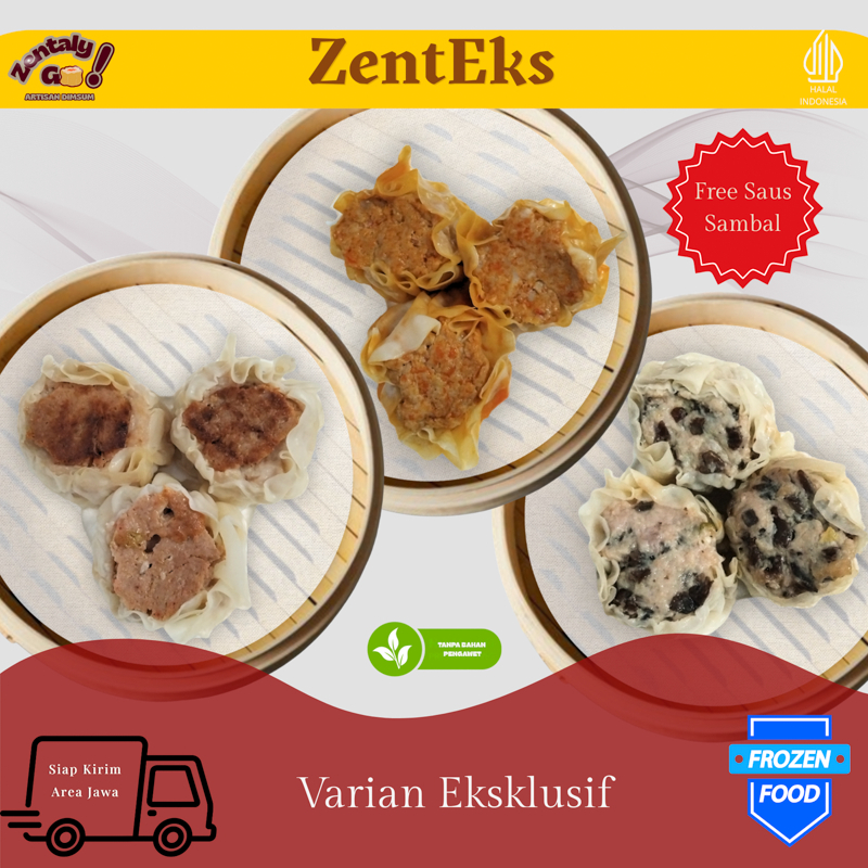 ZentEks - Varian Shumai Ayam Eksklusive (Shumai Zent Spicy, Shumai Zent Spam, dan Shumai Zent Jamur)
