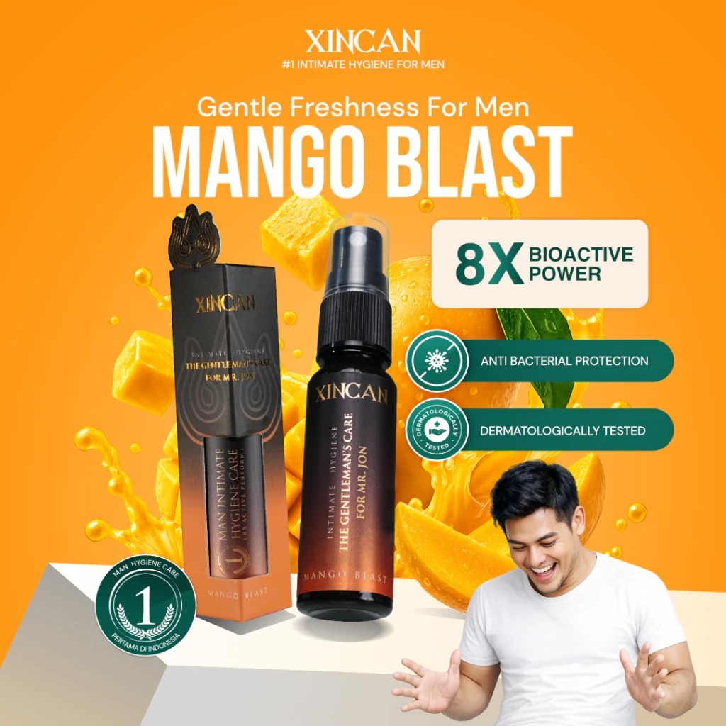 Xincan Spray Original For Man Anti Bacterial - Tropicola, Yellow Blast, Midnight Breeze