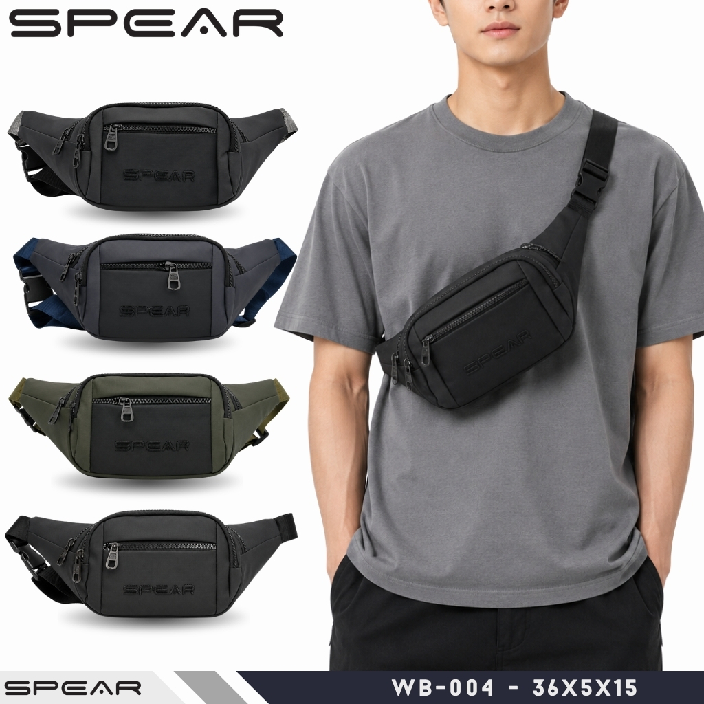 SPEAR Waistbag Import Slingbag Tas Pinggang Original Spear Waterproof Tas Ringan Pria WB-004