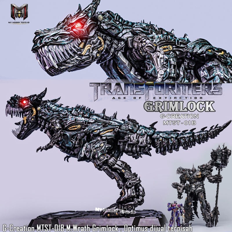 Action Figure Trans formerss Optimus Prime Grimlock Original G-creation MTST-01 WRATH Dino T-Rex LED