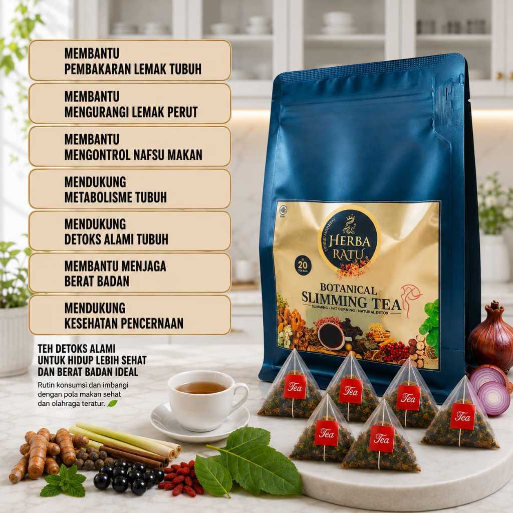 HERBA RATU BOTANICAL SLIMMING TEA _ Teh diet herbal pelangsing alami