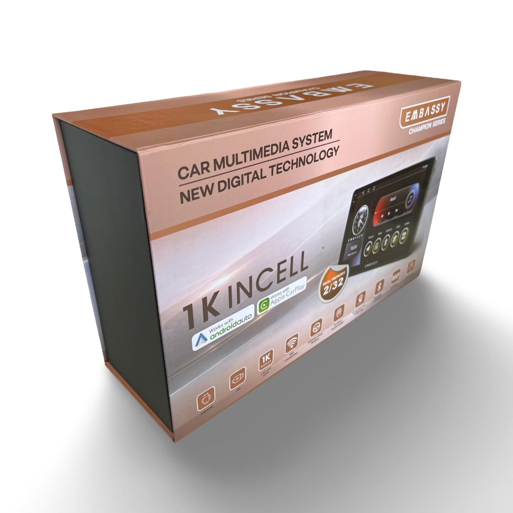 Headunit Android 9 inch Embassy Champion Series 2/32 Carplay Andorid Auto