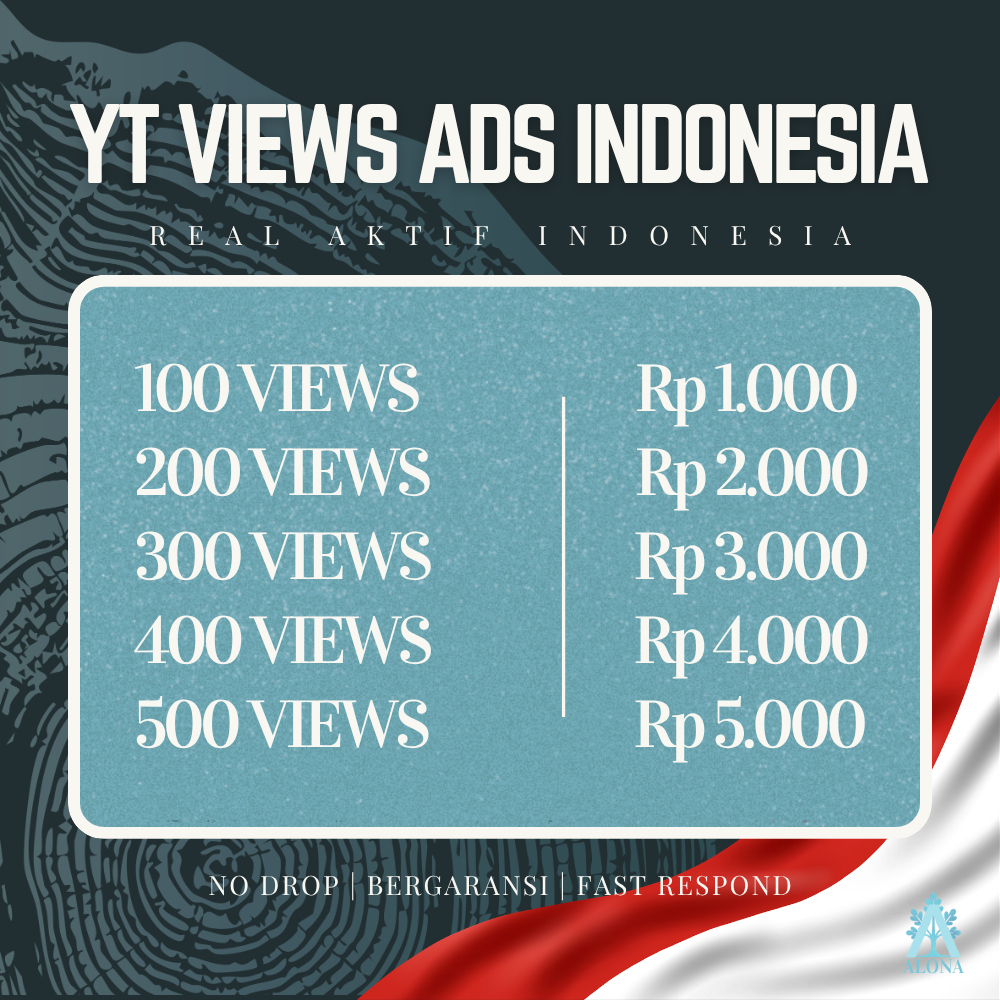 Views Ads Indonesia Reguler | Views Iklan Youtube - HIGH QUALITY