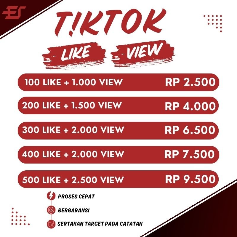 Paket Tiktok Like dan View Tiktok Permanen| Tiktok Like View Bergaransi Real Mix Worldwide Indonesia