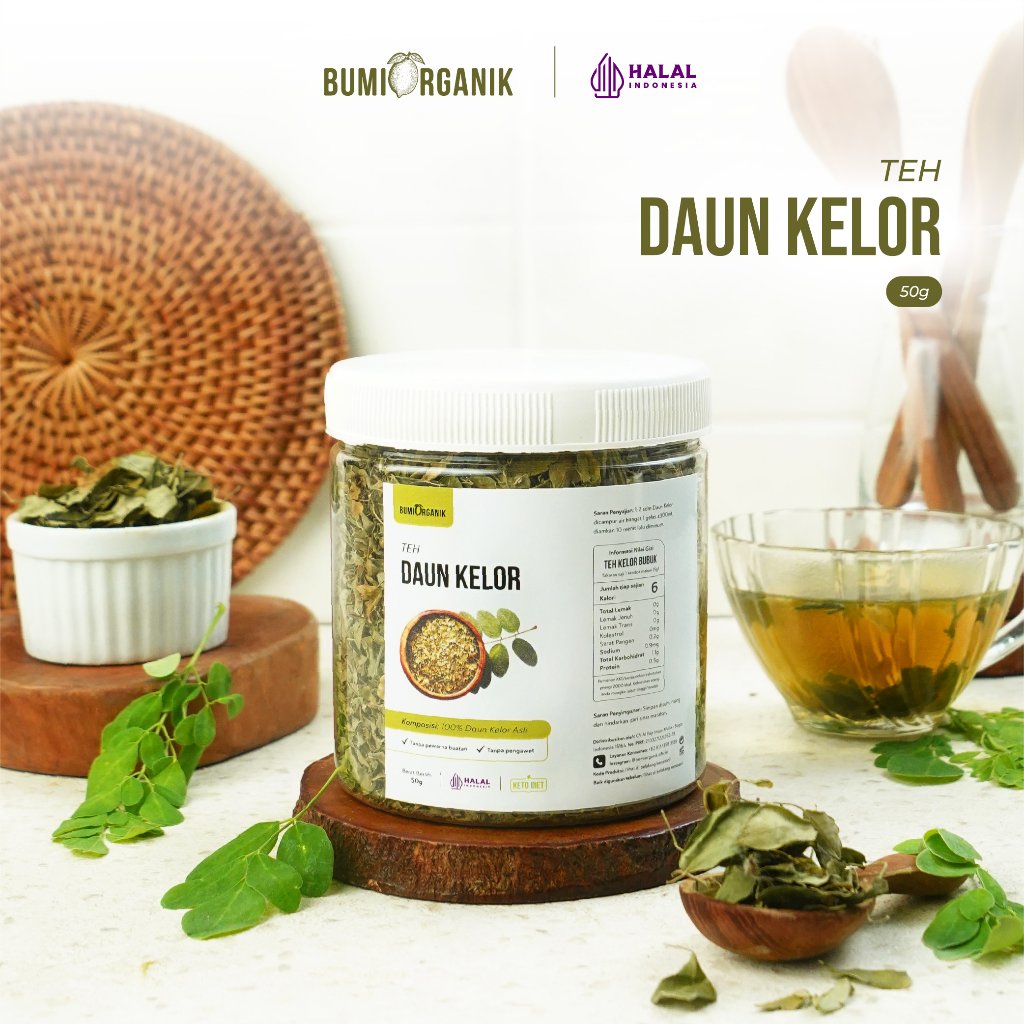 TEH DAUN KELOR ORIGINAL SLIM TEA BY BUMI ORGANIK / TEH DAUN KELOR ORIGINAL 100%/ TEH KELOR / MORINGA