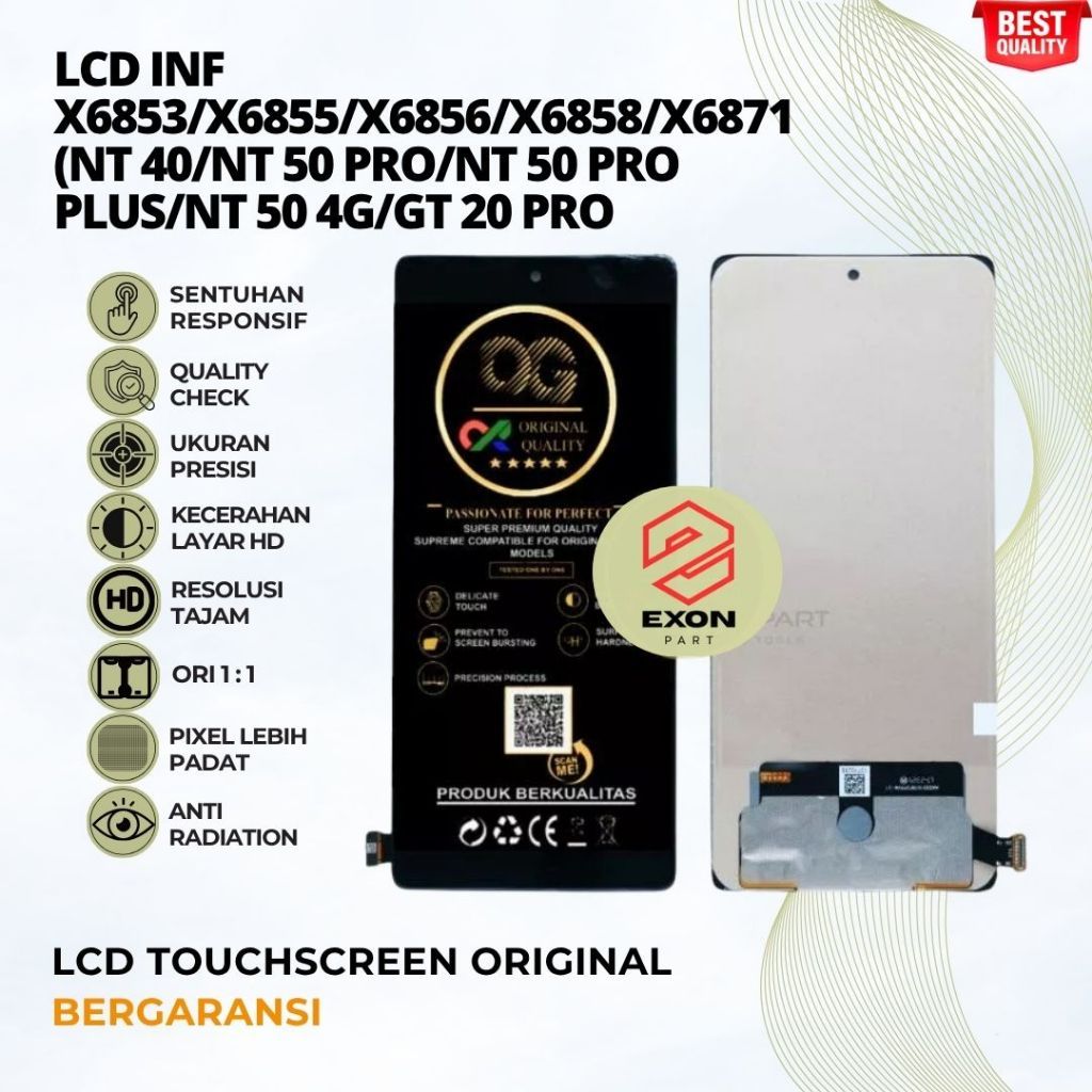 LCD INFINIX NOTE 40 / X6853 ORIGINAL FULLSET