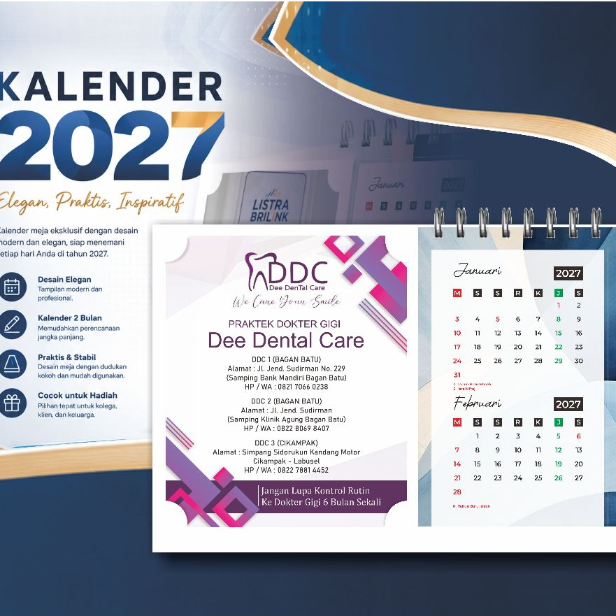 SOUVENIR KALENDER DUDUK CUSTOM