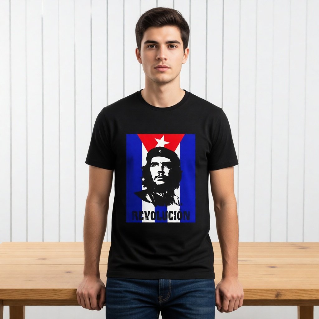 Kaos Baju Tshirt Pria Laki Cowok Cewek Perempuan Unisex Dewasa Tokoh Kuba Cuba Revolution Ernesto Ch