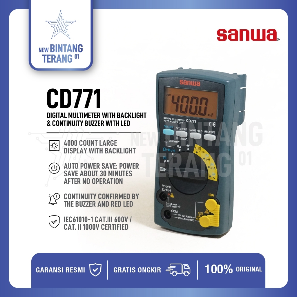 Digital multimeter sanwa CD771