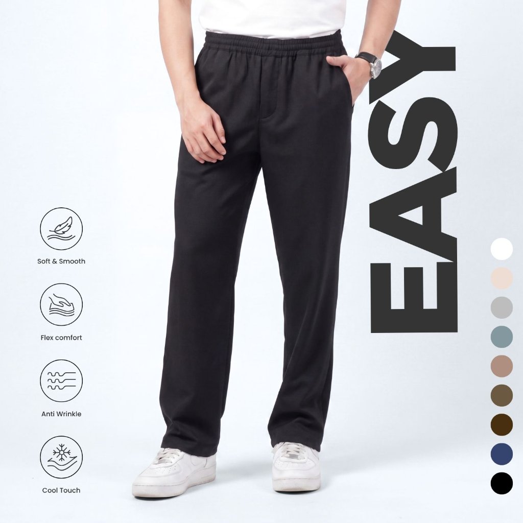 Isla For Men Lucas Pants - Baggy Pants - Celana Panjang Pria - Formal - Casual - Tali Serut Dalem