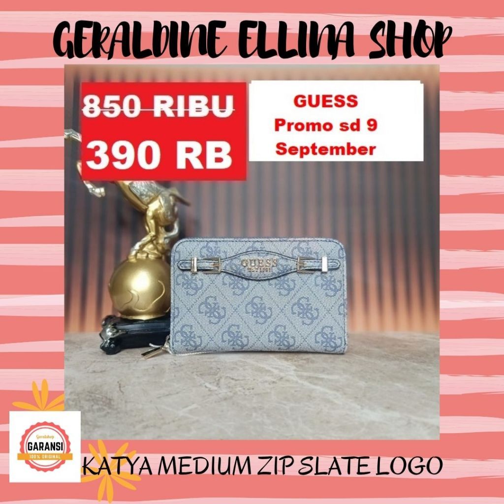 Dompet wanita guess ORIGINAL 100% sale KATYA MEDIUM