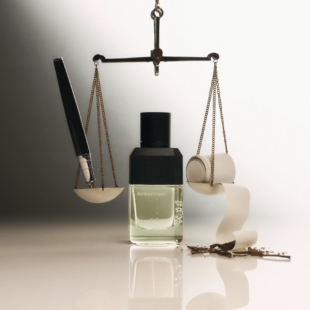 Kahf Ambremusc Extrait de Parfum x Bryan Domani - Full & Mini Size / Travel Size - 50 ml & 5 ml - Or