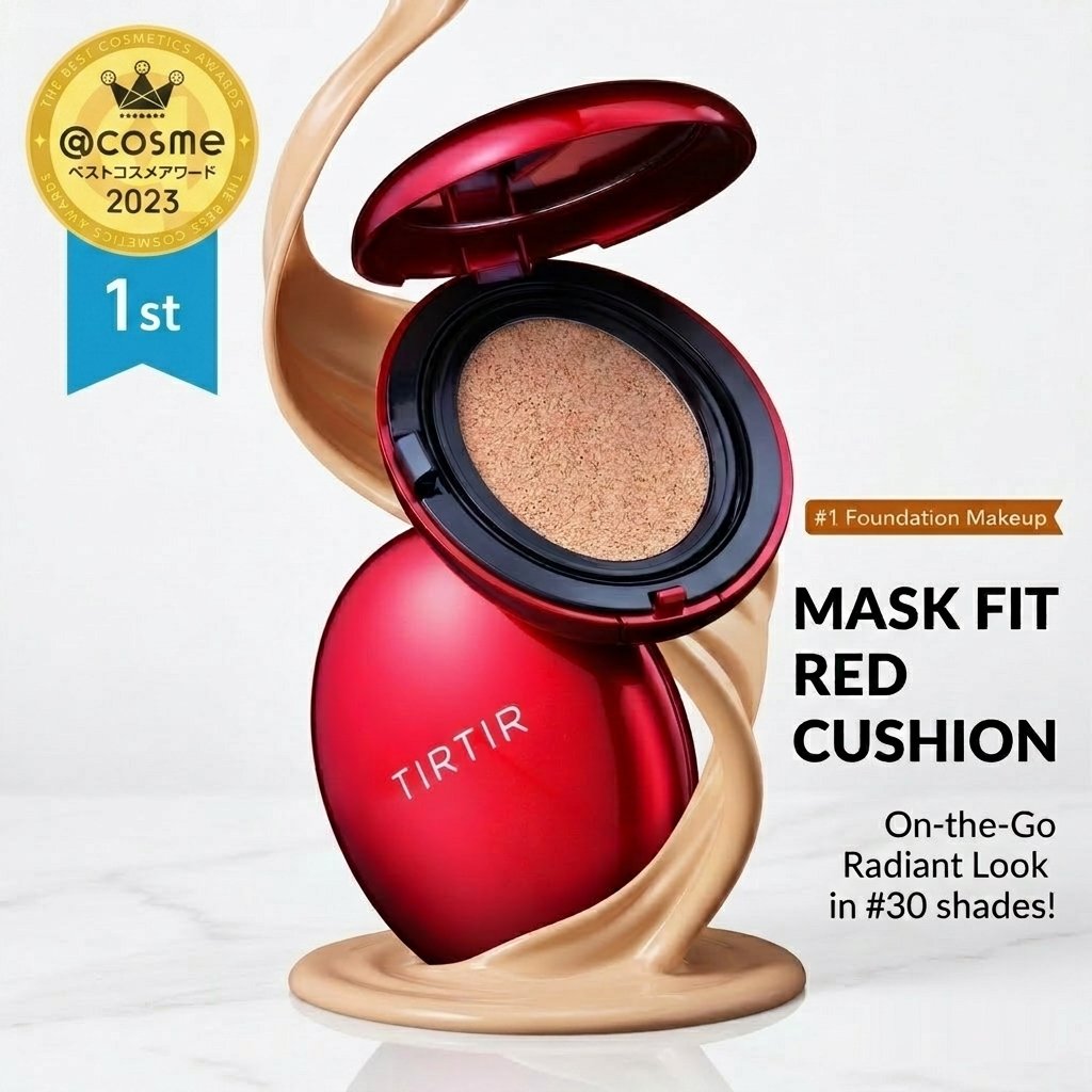 TIRTIR Mask Fit RED Cushion Foundation 18g / 4.5g (MINI) (Cushion / Foundation) Full Size / Sample M