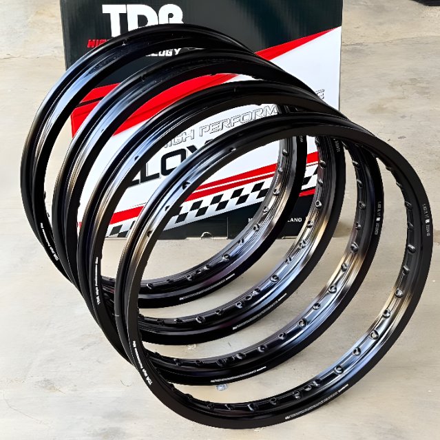 VELG TDR HITAM RING 17 UKURAN 1.85 LINGKARAN VELG