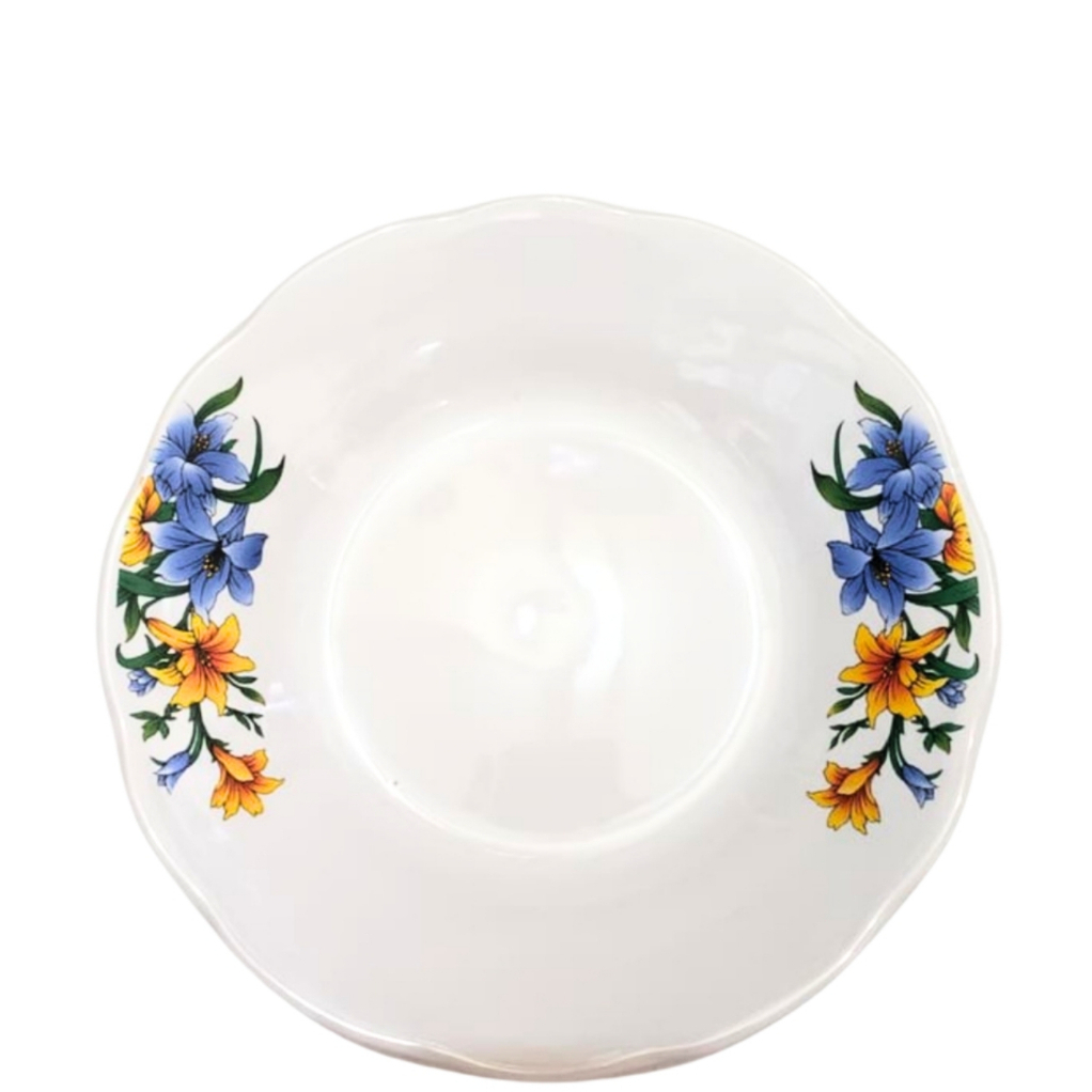 Lucky Parkit Piring Keramik Kembang 8 Inch Piring Makan Saji Motif Bunga  1 satuan 6 pcs setengah lu