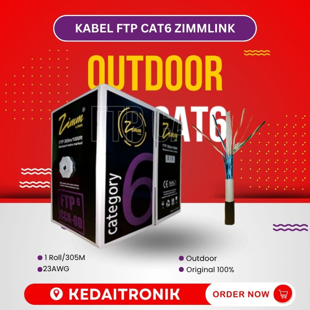Kabel FTP CAT6 Outdoor ZimmLink FTP CAT6 OD
