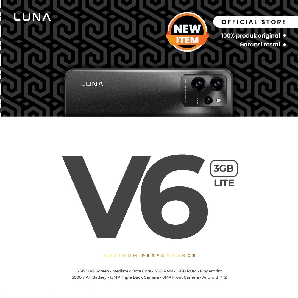 Luna V6 Lite garansi resmi