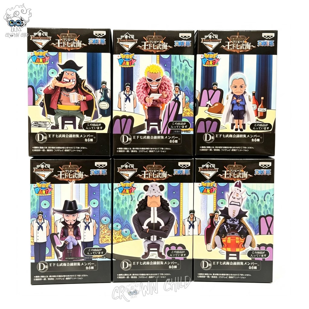 WCF Party Ichiban Kuji Shichibukai Meeting D Prize - Mihawk Kuma Moria Teach Doflamingo (MISB ORI)