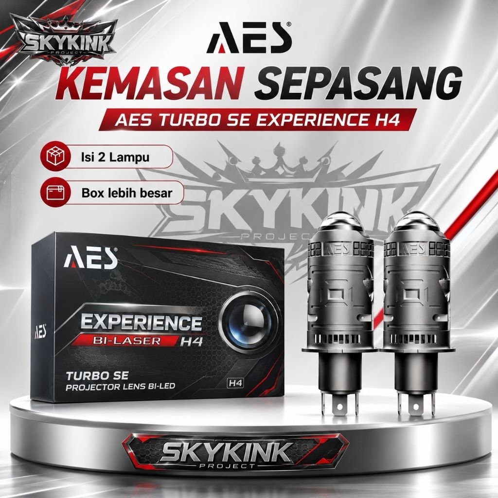 Mini Bi laser AES Turbo SE Experience H4 60 Watt Biled AES H4 Satuan