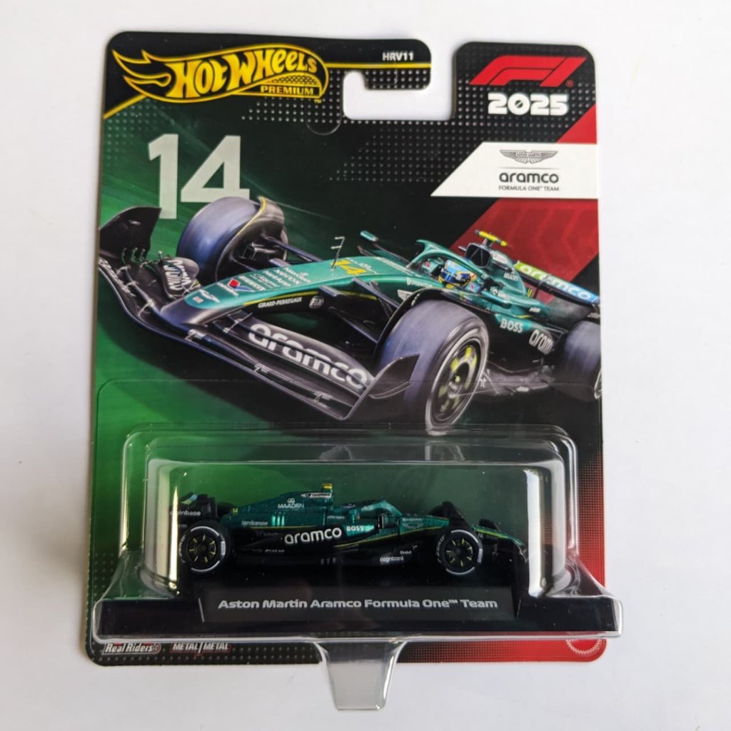 Hot Wheels Premium F1 2025 Aston Martin Aramco #14 - Fernando Alonso