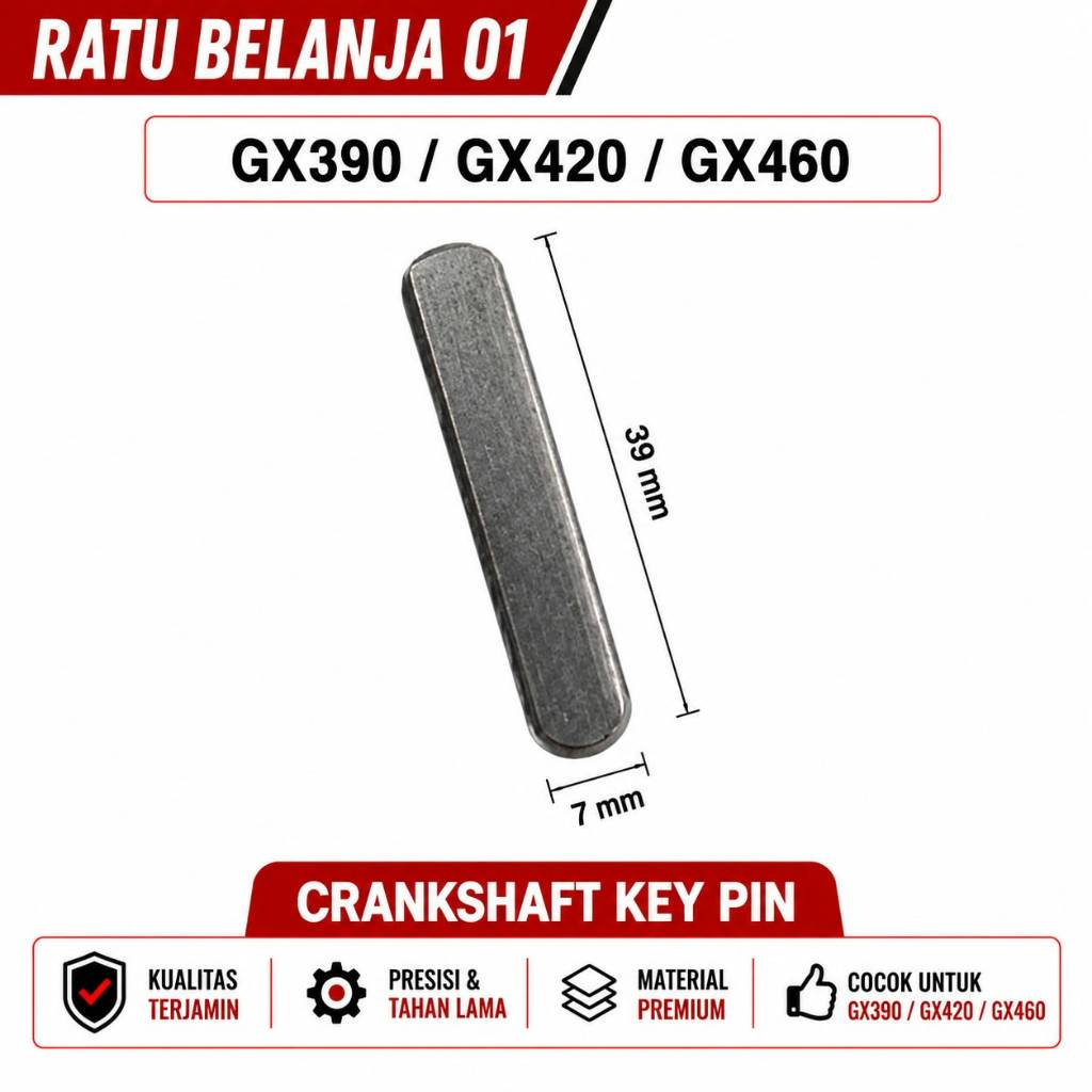 GX390 CRANKSHAFT PIN / SPI CRANKSHAFT / SPI KRUK AS GX-390 / GX420 / GX460