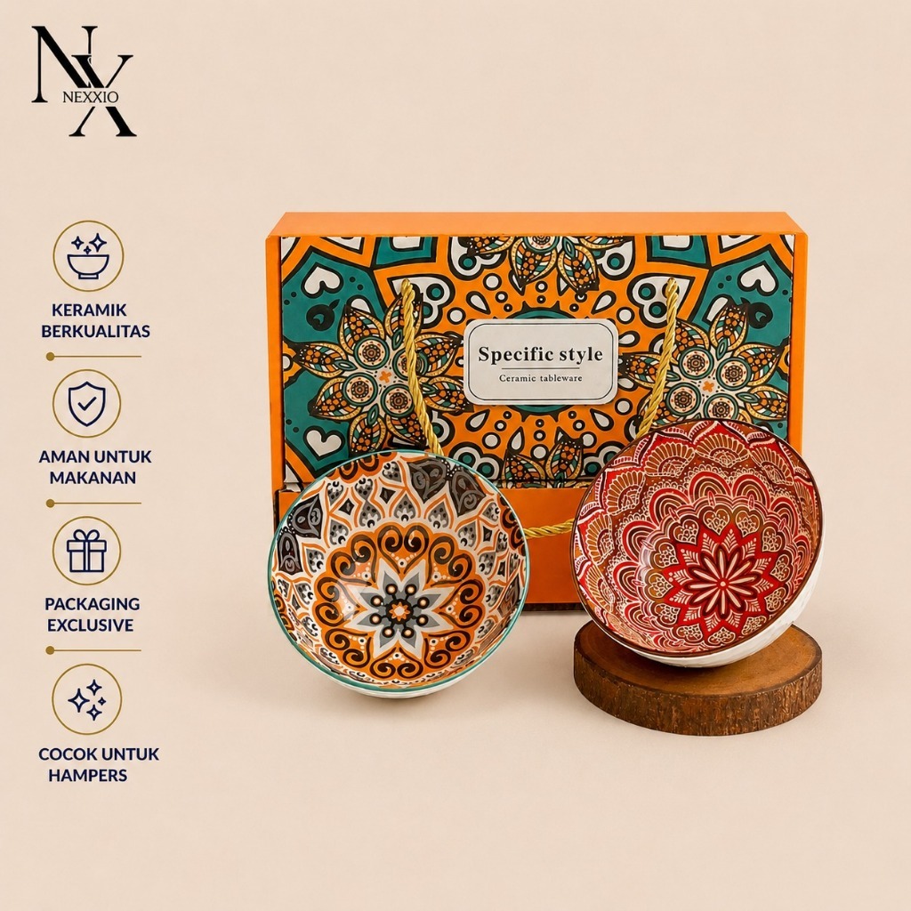 Nexxio Hampers Mangkok Set Premium Bowl / Set Mangkok Hadiah Premium Pernikahan / Gift Set Mangkok P
