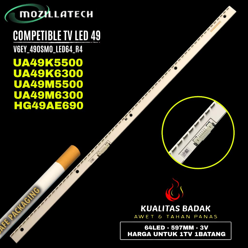 Backlight TV SAMSUNG UA49K5500 UA49K6300 UA49M5500 UA49M6300 V6EY_490SM0_LED64_R4