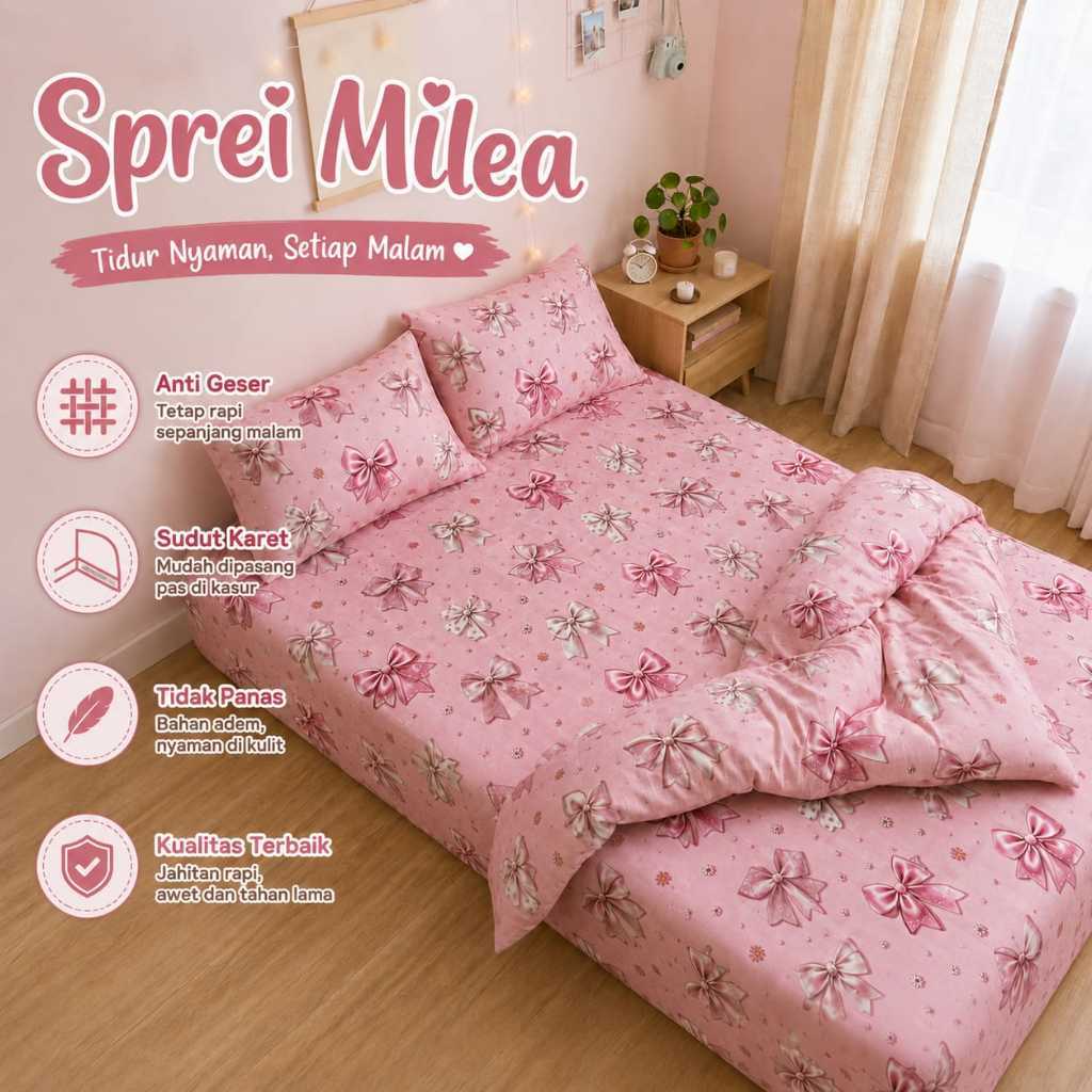 SPREI Set Katun ANTI GESER Home Industri Motif Kotak / COD SPREI / SPREI AESTHETIC MOTIF ANAK