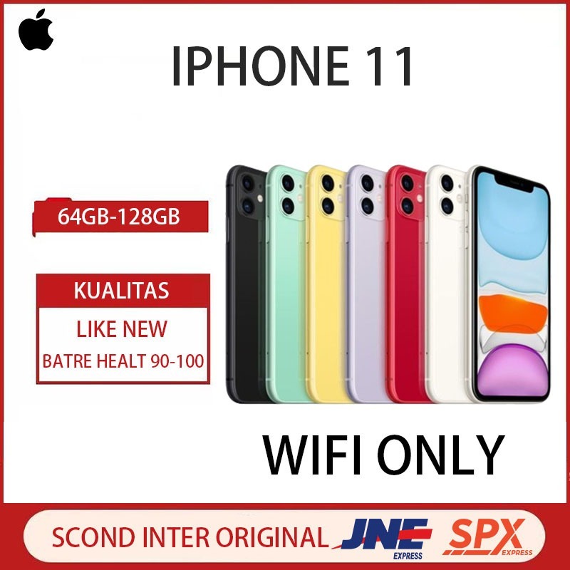APPLE IPHONE 11 64GB 128GB Wifionly Second Original Inter Dijamin Termurah 100% garansi 1 bulan NEWW
