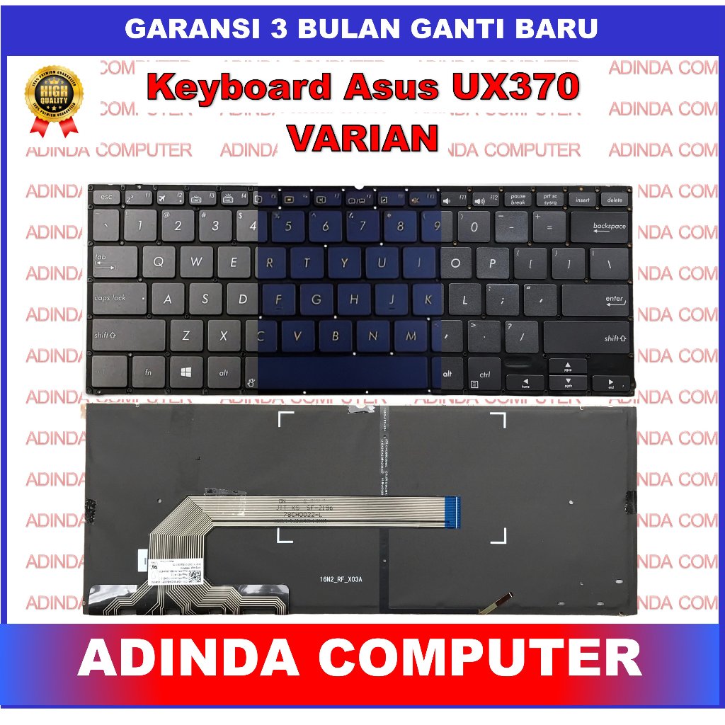 Keyboard Asus Zenbook Flip S UX370 UX370UAA Black Backlight