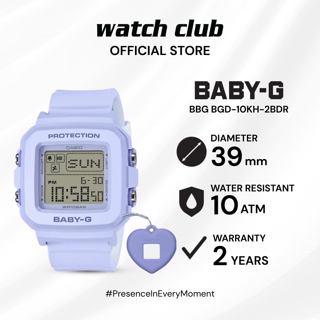 Baby-G - Jam Tangan WANITA Tali Resin Casio Baby-G All Baby-G Collections BBG BGD-10KH-2BDR