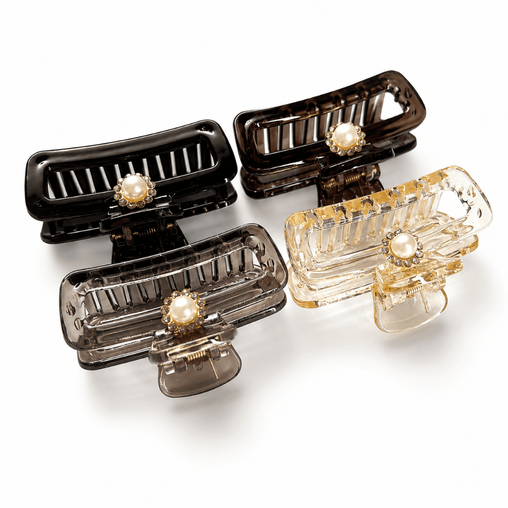 Jepit Rambut Claw Clip Mutiara Wanita Elegan