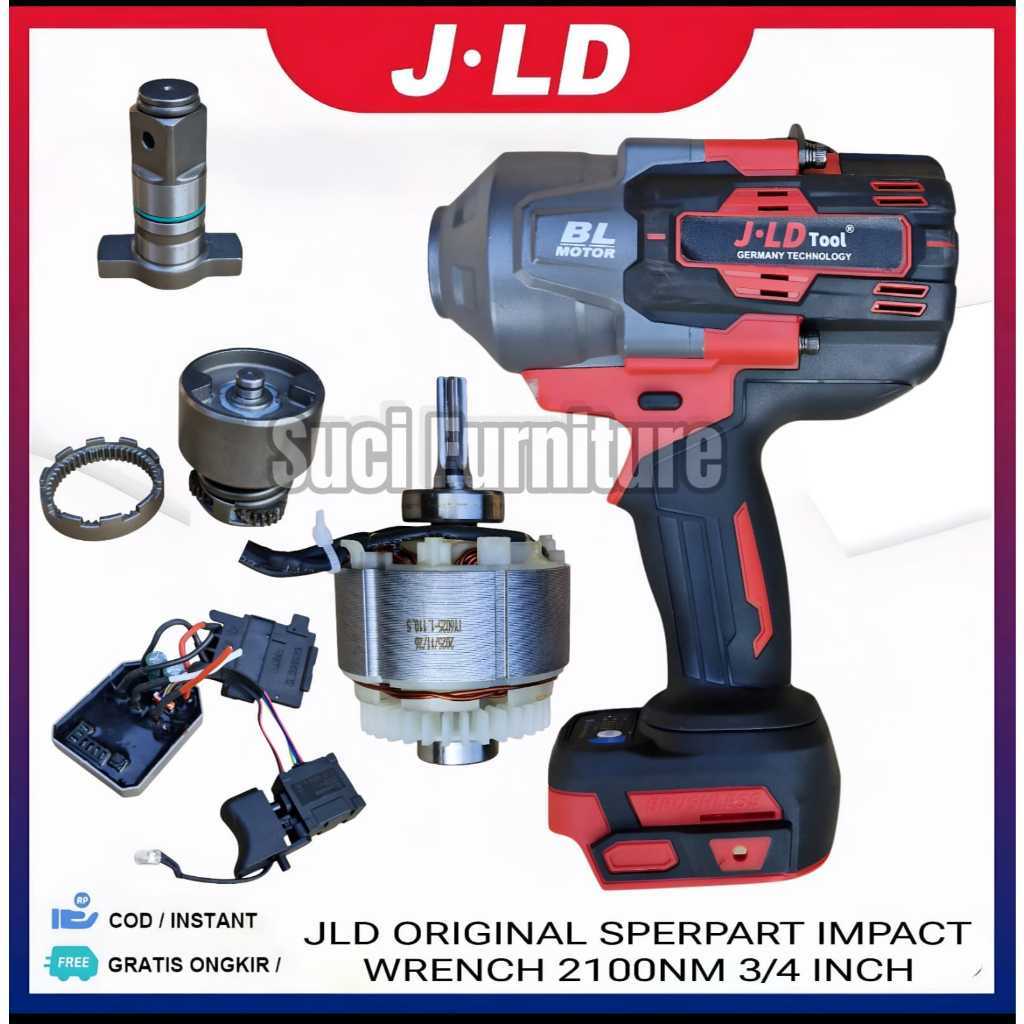 JLD SPERPART MESIN BOR IMPACT 2100NM 3/4INCH ORIGINAL JLD CASING HAMMER DINAMO IMPACT MODUL SAKLAR