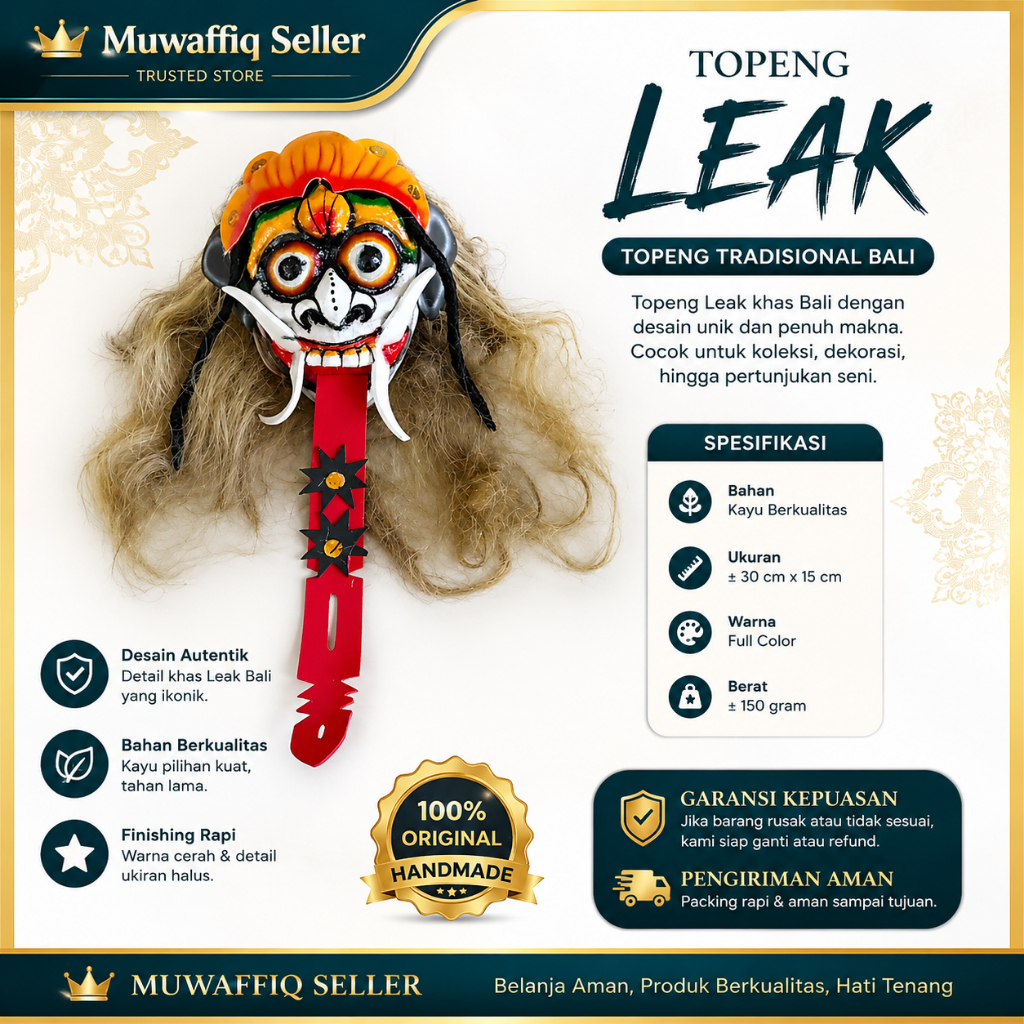 NEW ARRIVALS Topeng Leak Bali / Leak Mika / Topeng Rangda / Topeng Leak Mika / Leak Bali / Leak