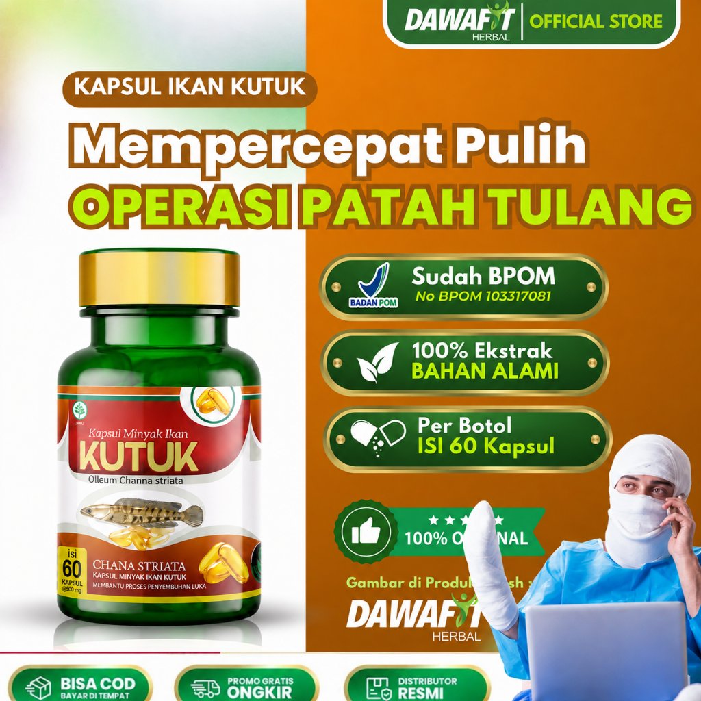 Tazakka - Kapsul Ekstrak Ikan Gabus 500 mg Kutuk Perawatan Luka Pasca Operasi Caesar dan Luka Patah 