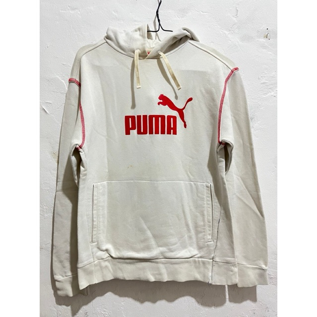 [[PRELOVED]] PUMA, HOODIE PUMA ORIGINAL PUTIH
