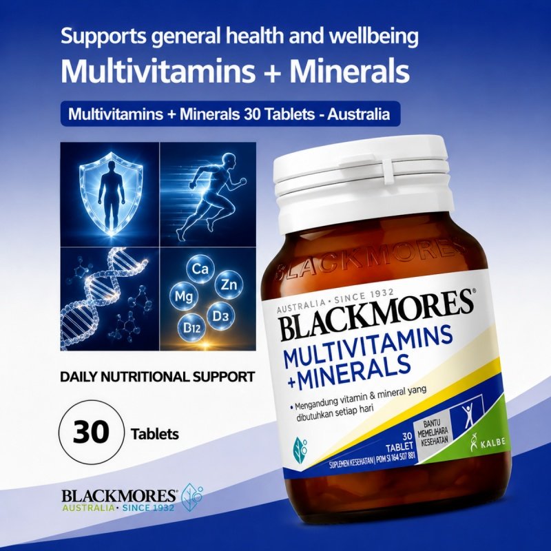 Blackmores Multivitamin Dewasa 30 Tablet - Dukung Daya Tahan Tubuh
