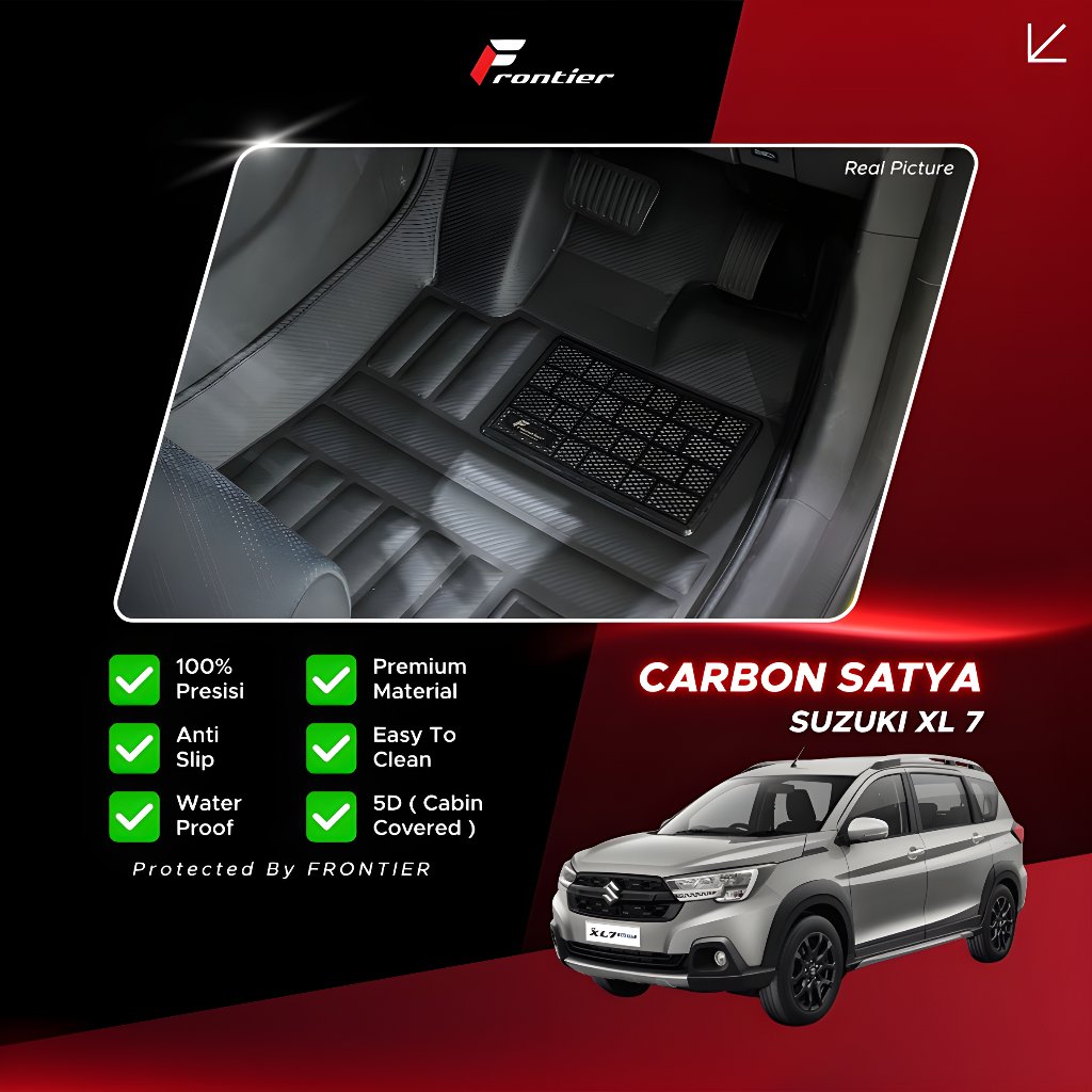 Karpet Mobil 5D Type Carbon, Untuk Suzuki XL7 Premium, Anti Slip, Life Time Used | Frontier