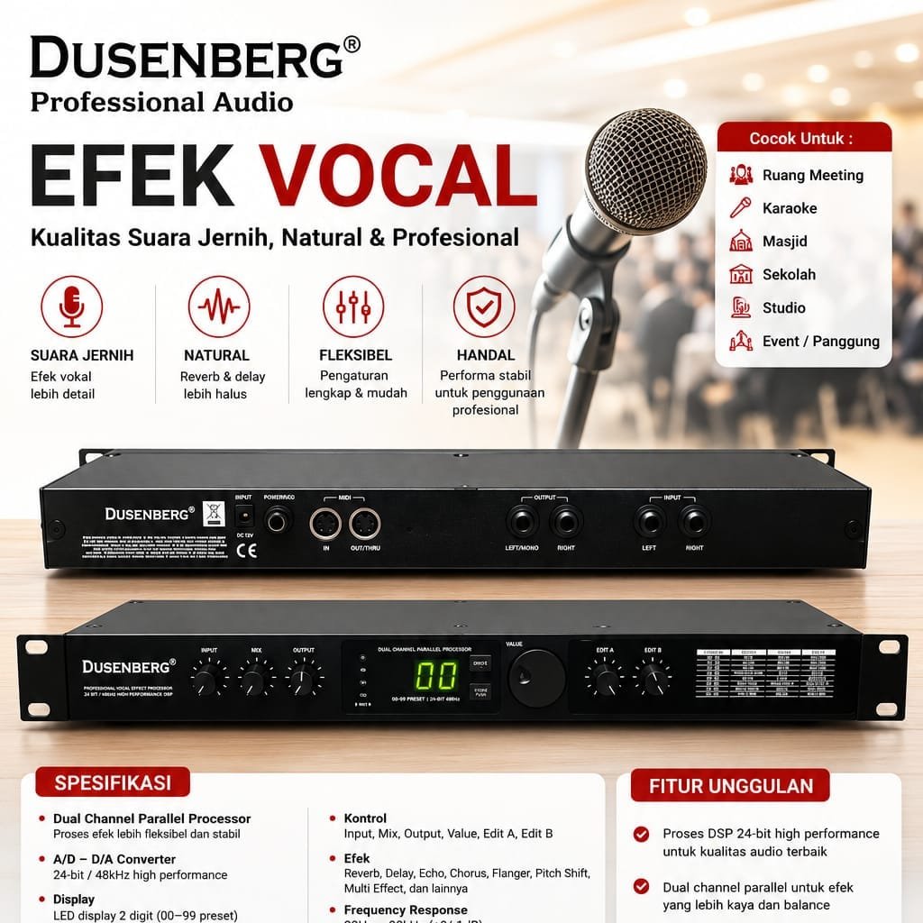Dusenberg Professional Audio Efek Vocal Original Garansi Resmi