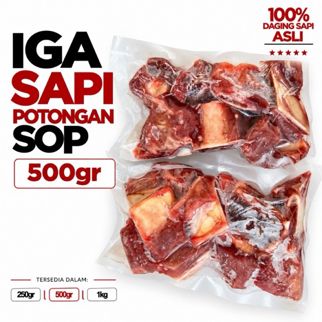 Iga Sapi Sop 500gr | Iga Sapi Segar Beku Frozen