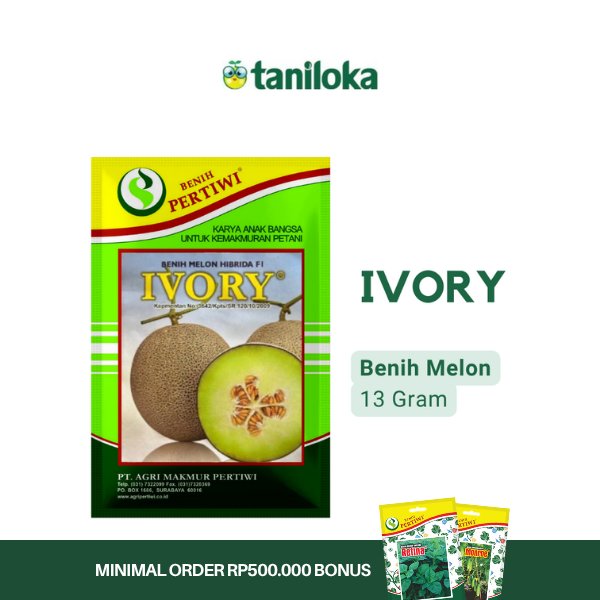 Benih Pertiwi - Benih Melon Ivory (13 Gram)