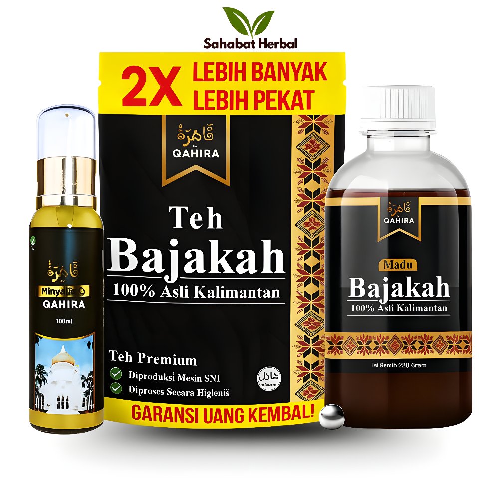 QAHIRA HERBAL Minyak Qahira + Madu Herbal + Teh Bajakah | Menyembuhkan Segala Penyakit Minyak Oles Q