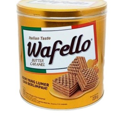 Wafello Kaleng caramel wafello